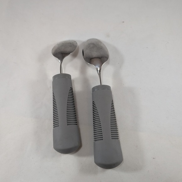Adaptive Utensils Set of 2 Ergonomic Grip weighted Stainless Steel Spoons tremor - Picture 2 of 4
